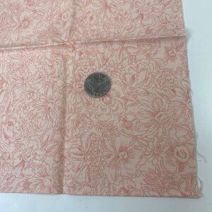 1/2 Yard Quilting Peach Floral Fabric Prisms Hoffman Screen Print Quilt Cut